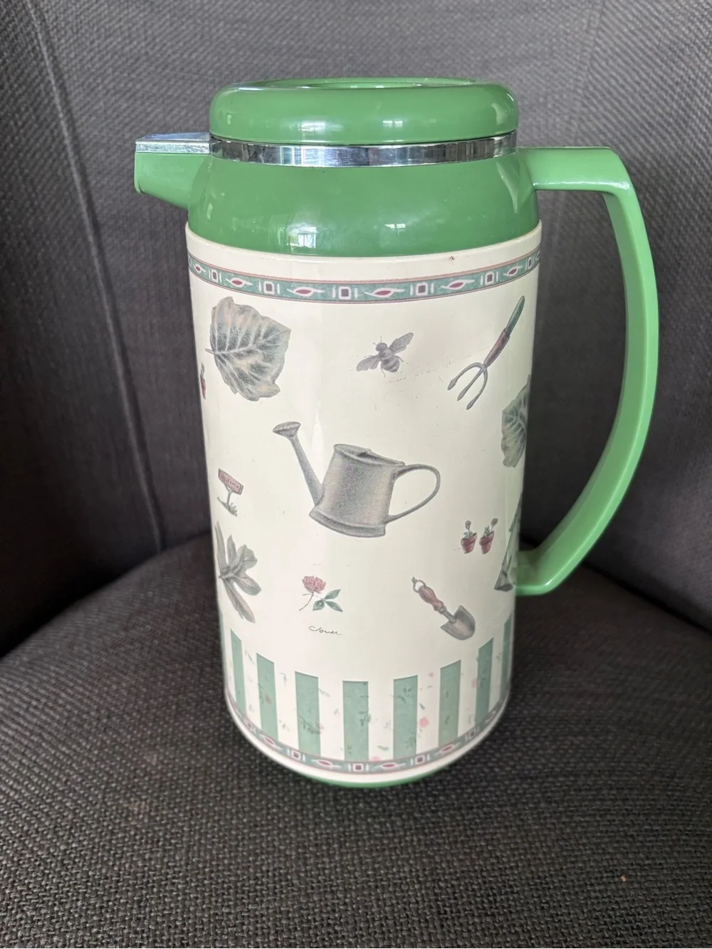 Green Garden Print Thermal Carafe - Classic Insulated Pitcher